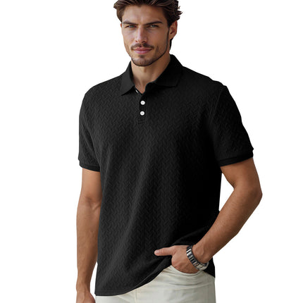 Casual Polo Collar Men's Black