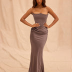 Women's Bandeau Backless Party Evening Dress