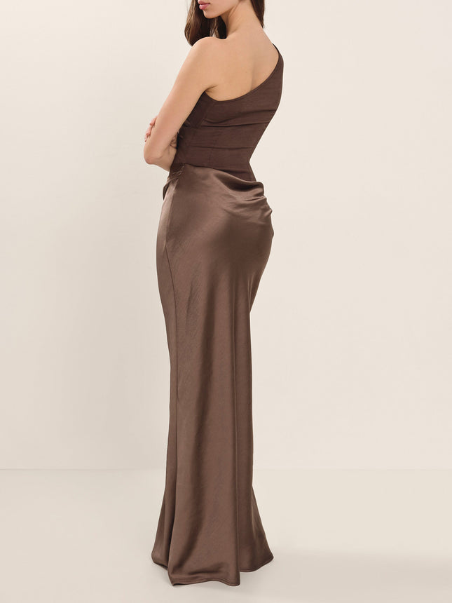 SS One Shoulder Satin Dress