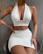 SS 2pcs Dress White