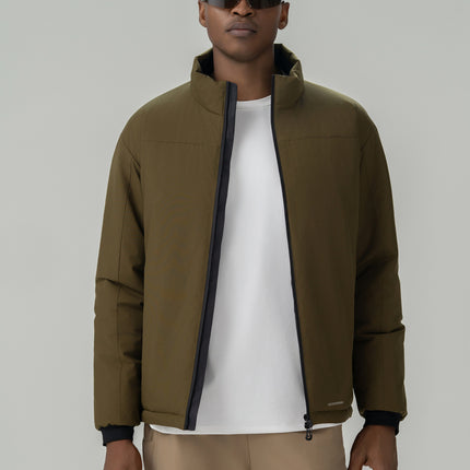 Men's Fashionable Lightweight Cotton-padded Jacket Army green