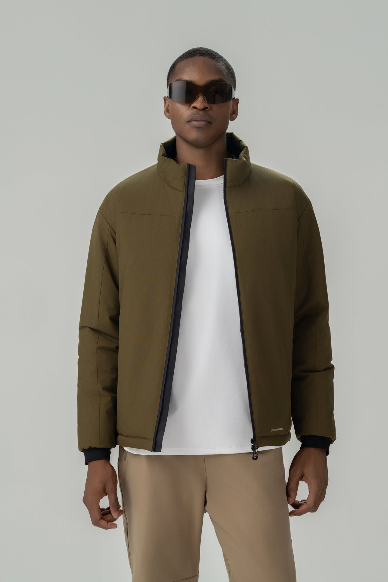 Men's Fashionable Lightweight Cotton-padded Jacket Army green