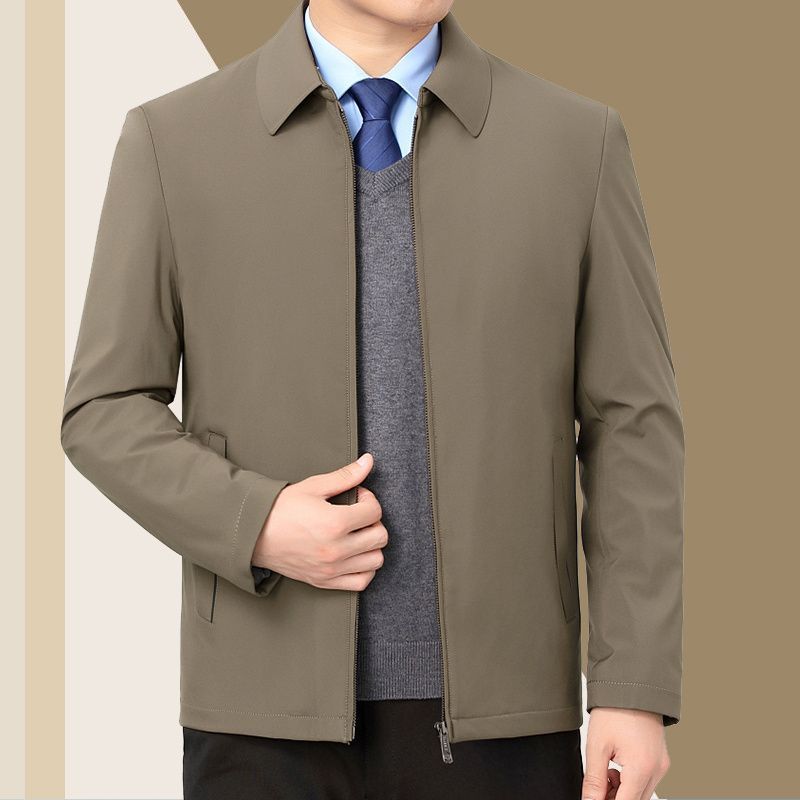 New Men Spring And Autumn jacket Khaki