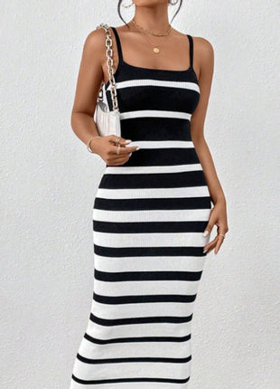 SS Straps Hip Dress Black