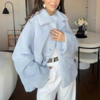 Women’s Single Breasted Furry Winter Coat