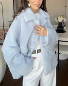 SS Furry Winter Coat lake blue