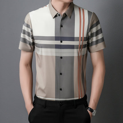Men's All-match Slim T-Shirt Khaki