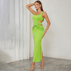 Sling Green One-piece Dress Women