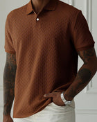 SS Men's Polo T Shirt Brown