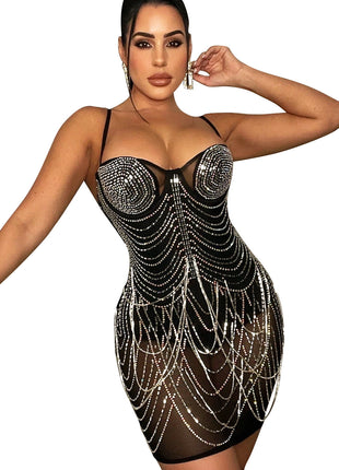 SS Tassel Party Dress Black