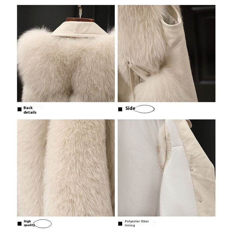 Women’s Patchwork Winter Fox Fur Jacket Women