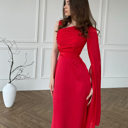 Elegant Single Slim Satin Dress