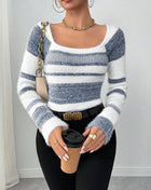 SS Striped Sweater Blue