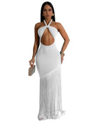 SS Tassel Dress White