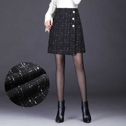 Women's High Waist Plaid Skirt