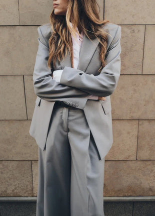 SS Gray Single-button Suit