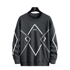 Fertiliser Enlarged Casual Spring And Autumn Sweater Dark Gray