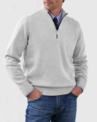 Men's Quarter Zipper Light Grey L