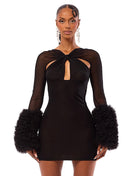 SS Plush Dress Black