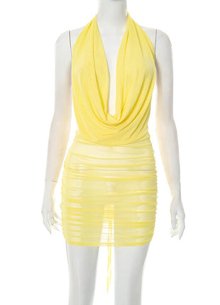 SS Mesh Dress Yellow
