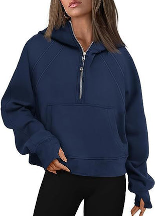 SS Women’s Zipper Hoodies Navy Blue