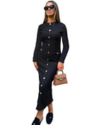 SS Knitted Dress Black