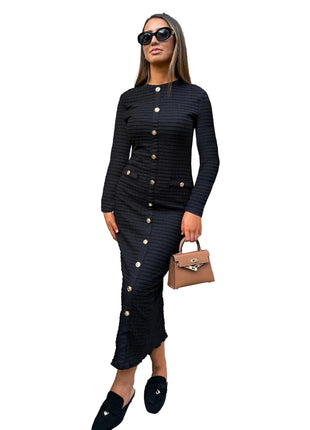 SS Knitted Dress Black