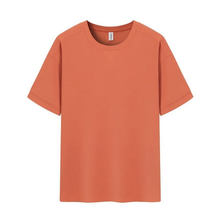 Waffle Heavy T-shirt For Men Orange