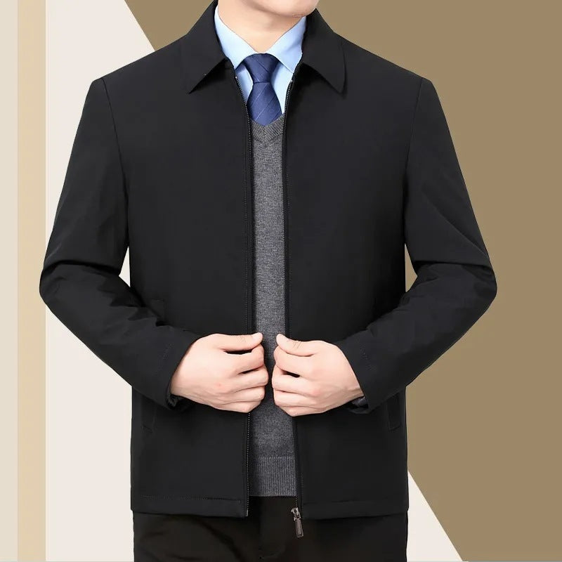 New Men Spring And Autumn jacket Black