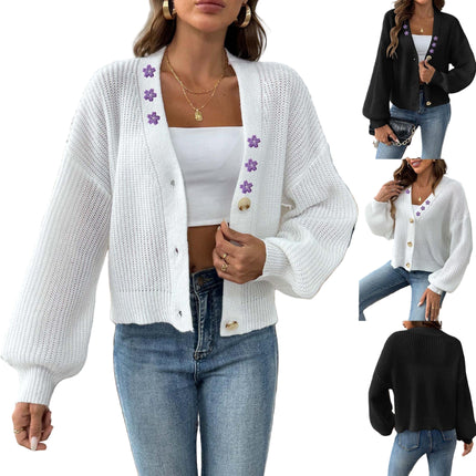 Embroidered Stickers Cardigan