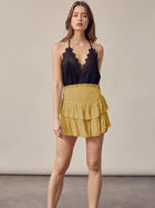 Women's Irregular Half Skirt Yellow