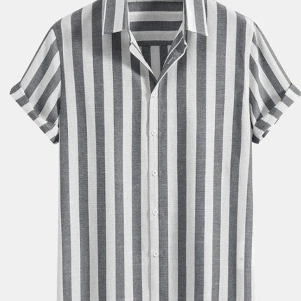Stripe Printed T-Shirt For Men Dark Gray