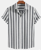 Stripe Printed T-Shirt For Men Dark Gray