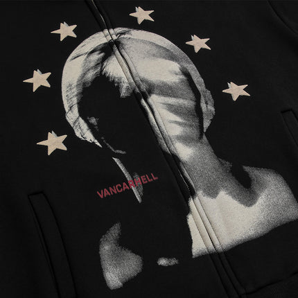 Men's Depressed Abstract Printing Fleece Hoodie