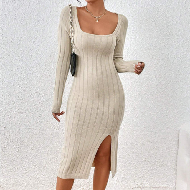 SS Knitted Dress Apricot