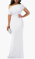 Tight Long Formal Party Dress White