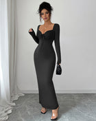 SS Hip Skirt Dress Black