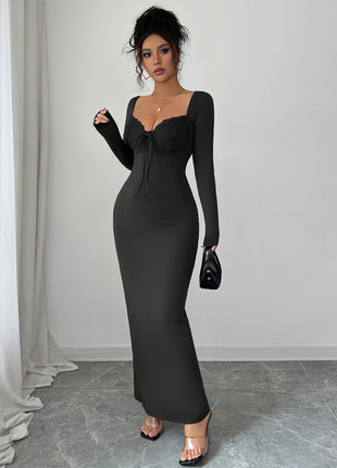 SS Hip Skirt Dress Black