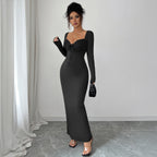 SS Hip Skirt Dress Black