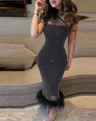 SS Full Diamond Dress Black XS