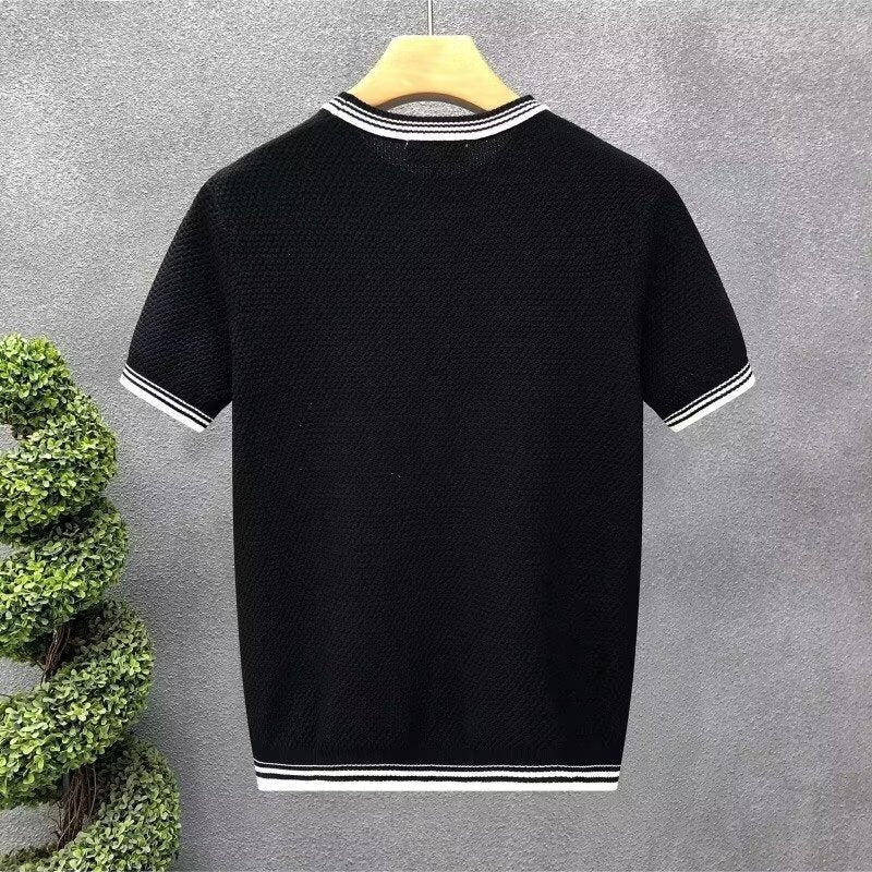 Men's Slim Fit Stretch Crew T-shirt Black
