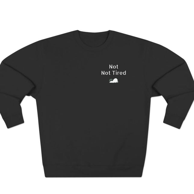 Men's Letter Print Second Sleep Pullover Black