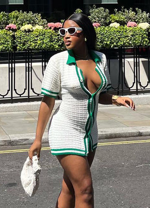 SS New Polo Dress White