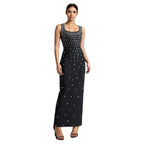 Rhinestones Sleeveless Sheath Tight Dress