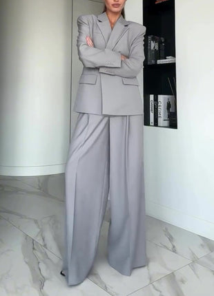 SS Gray Single-button Suit