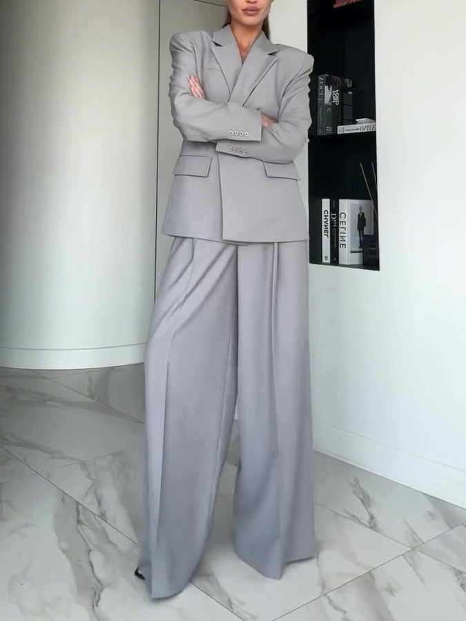 SS Gray Single-button Suit