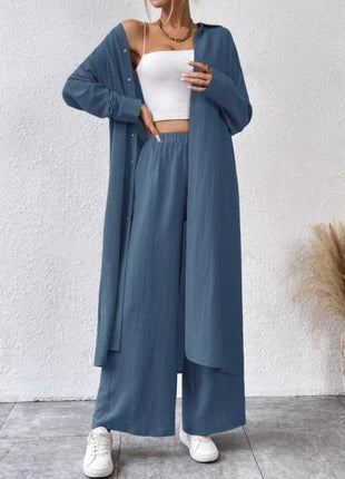 SS Two-piece Set Peacock Blue