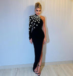 Diamond Set Bandage One-piece Dress