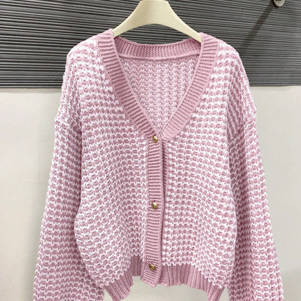 Snow Pattern Loose Sweet Cardigan