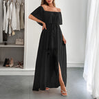Elegant Tube Top Corset shorts Dress Black
